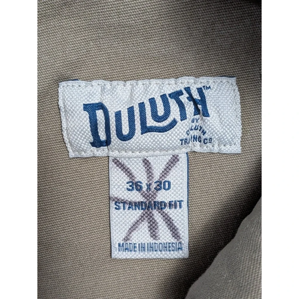 Duluth Men's Flex Fire Hose Pants 36x30 Desert Khaki Cotton Stretch Workwear
